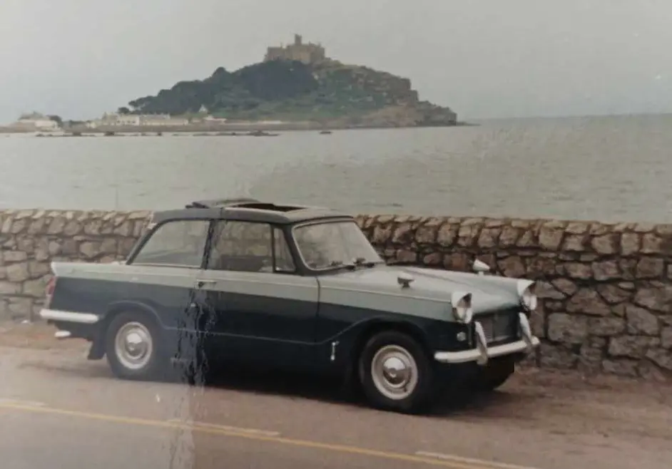 Car next to wall