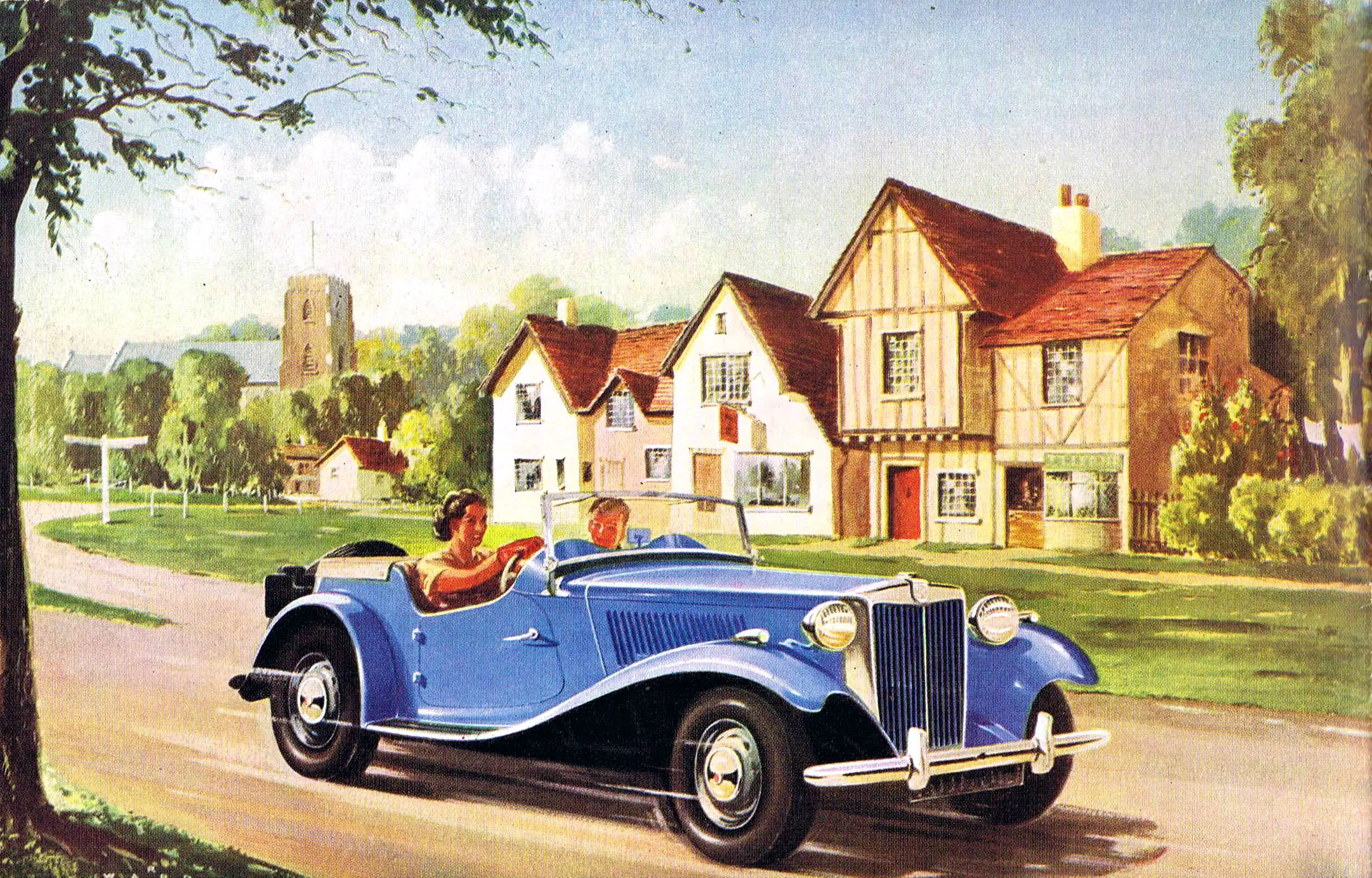Blue car