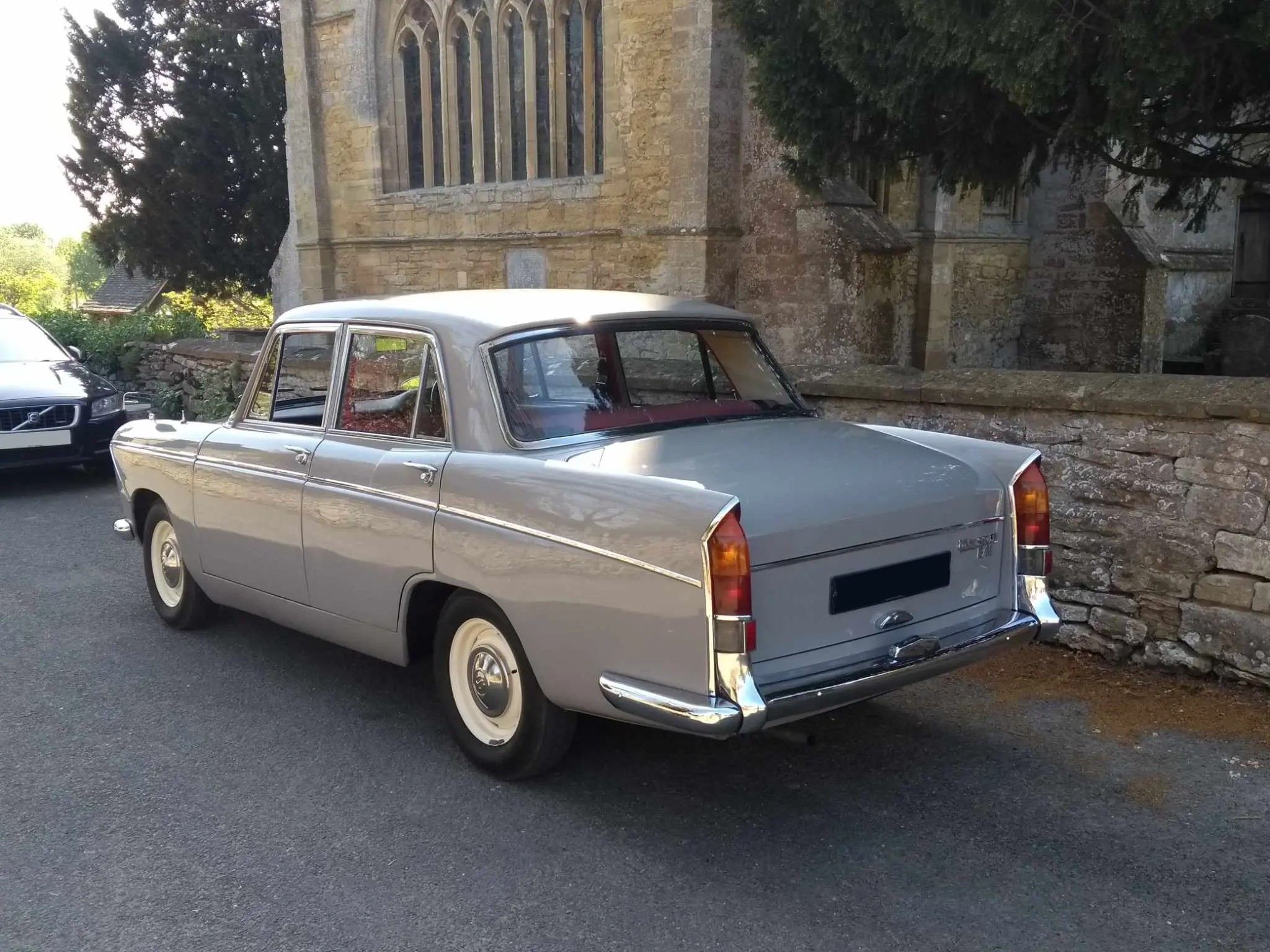 Silver car back