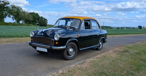 Black car in field