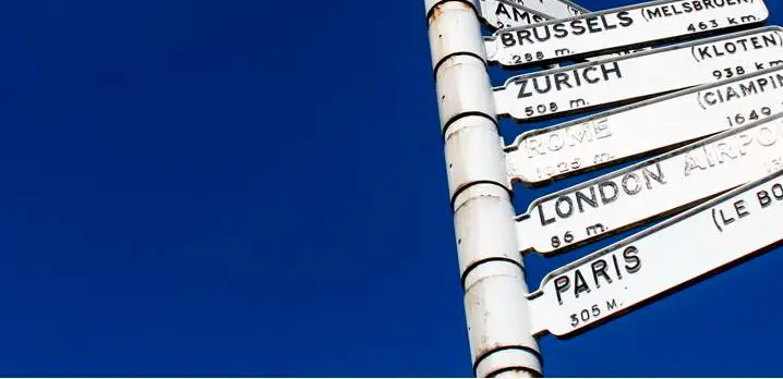 City sign post