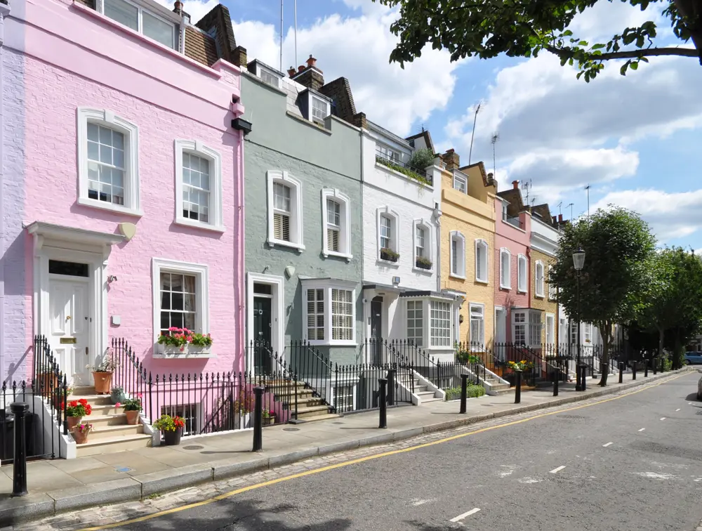 Colourful rental properties