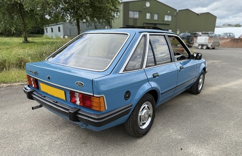Blue car rear