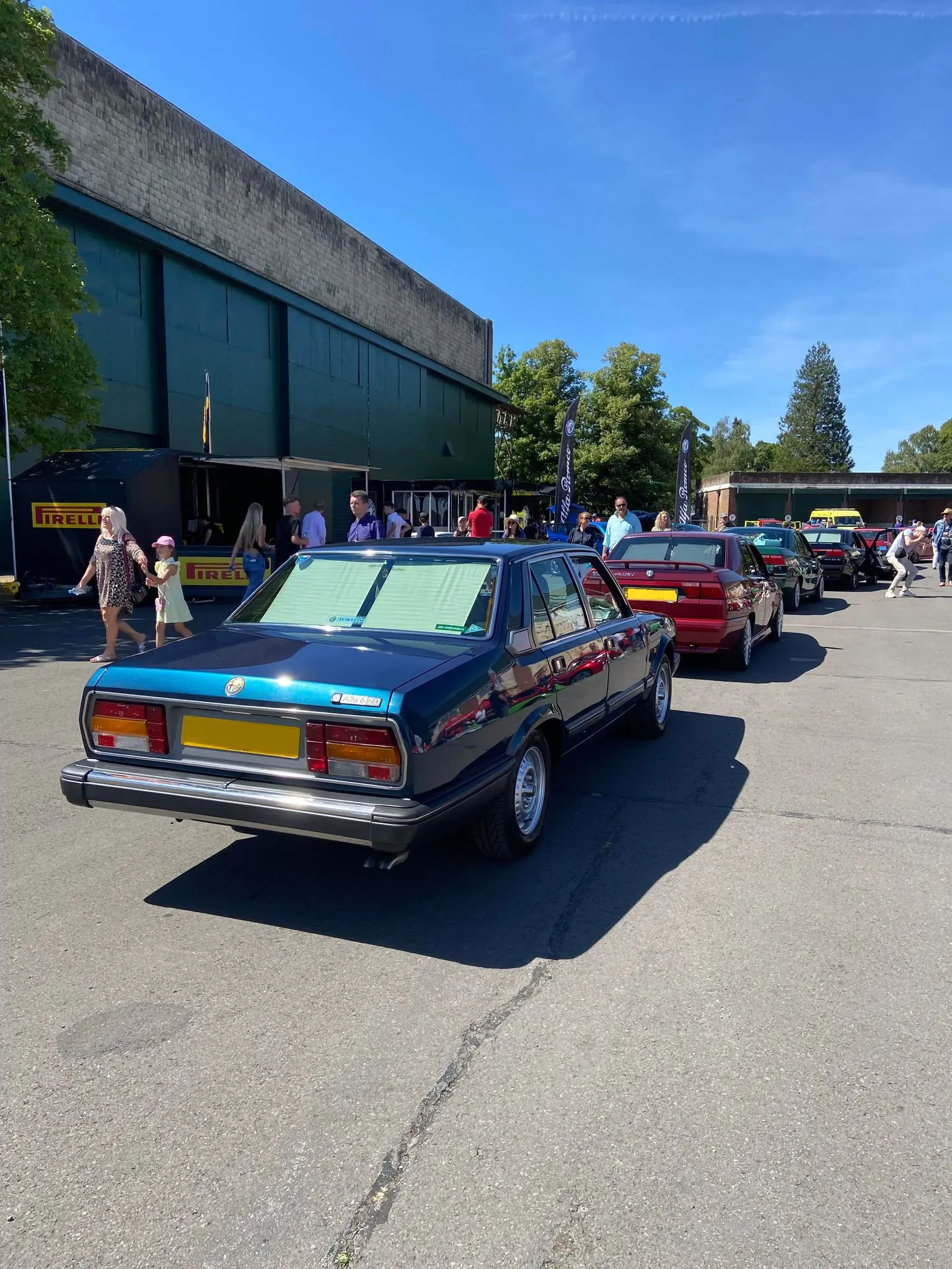 Blue car at show