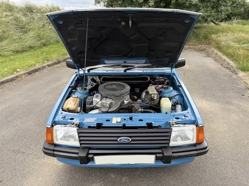 Blue car engine
