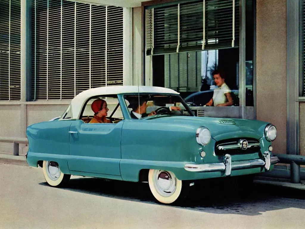 Blue classic car
