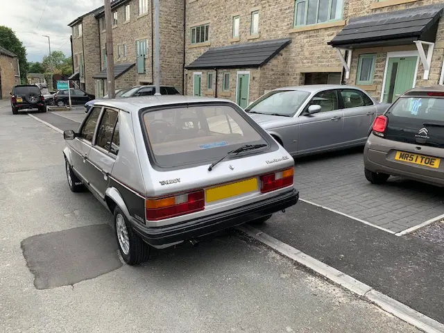 Grey car back