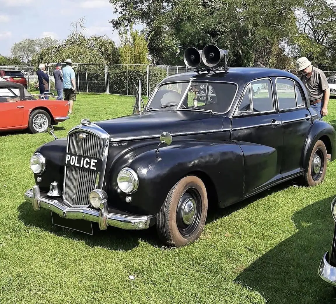 Black car on grass