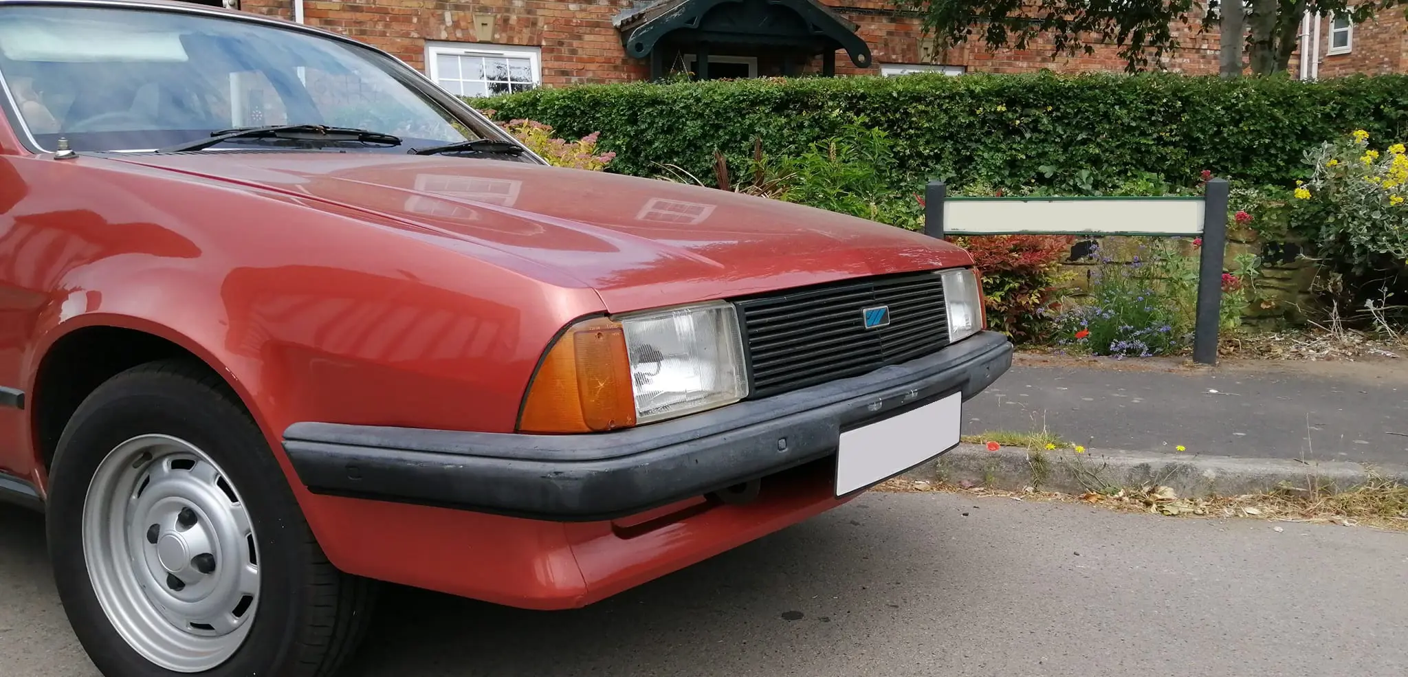 Red car front