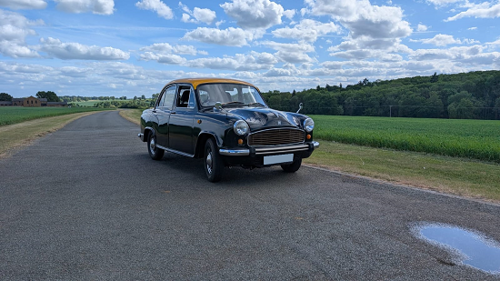 Black car in field