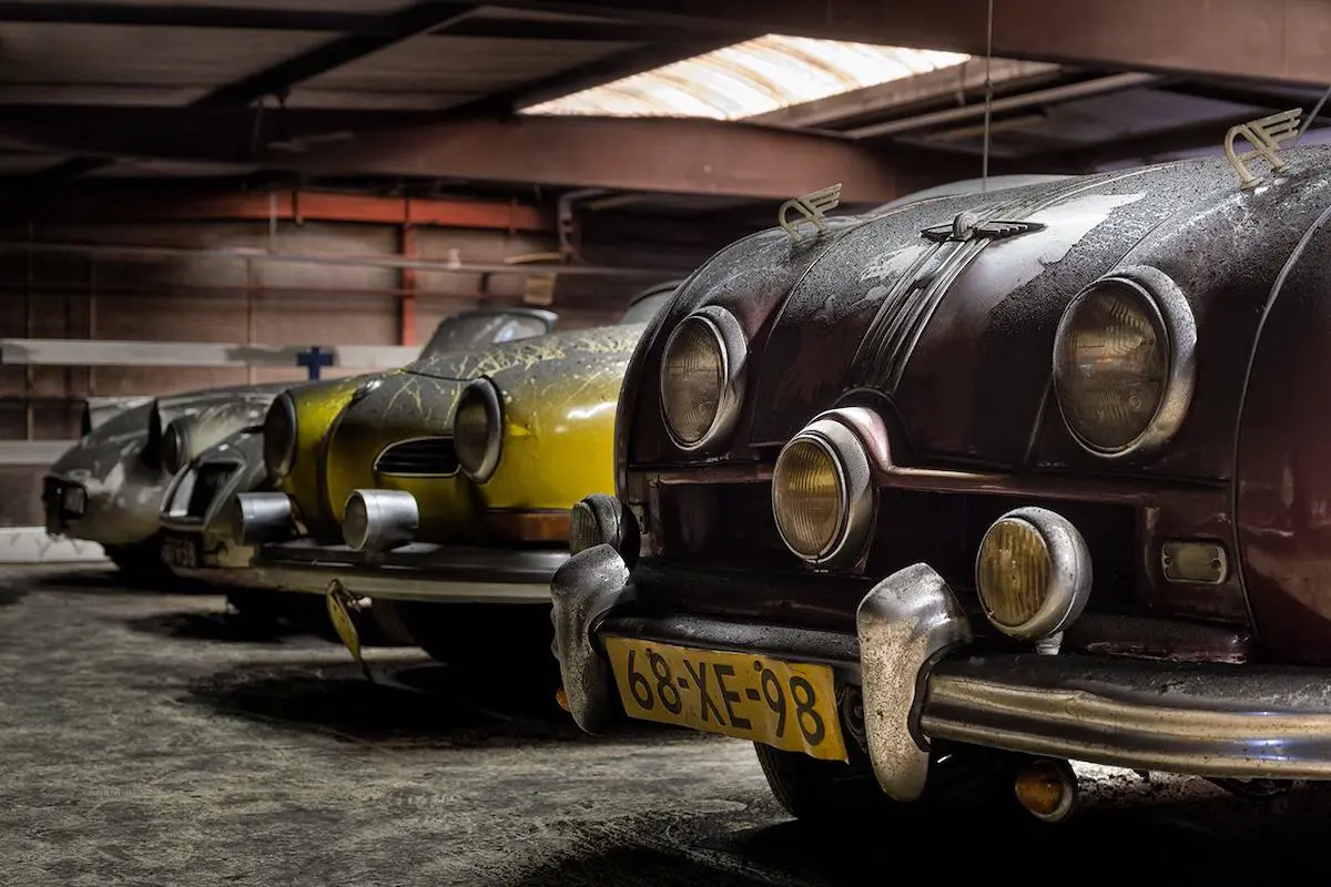 Car bumpers lined up