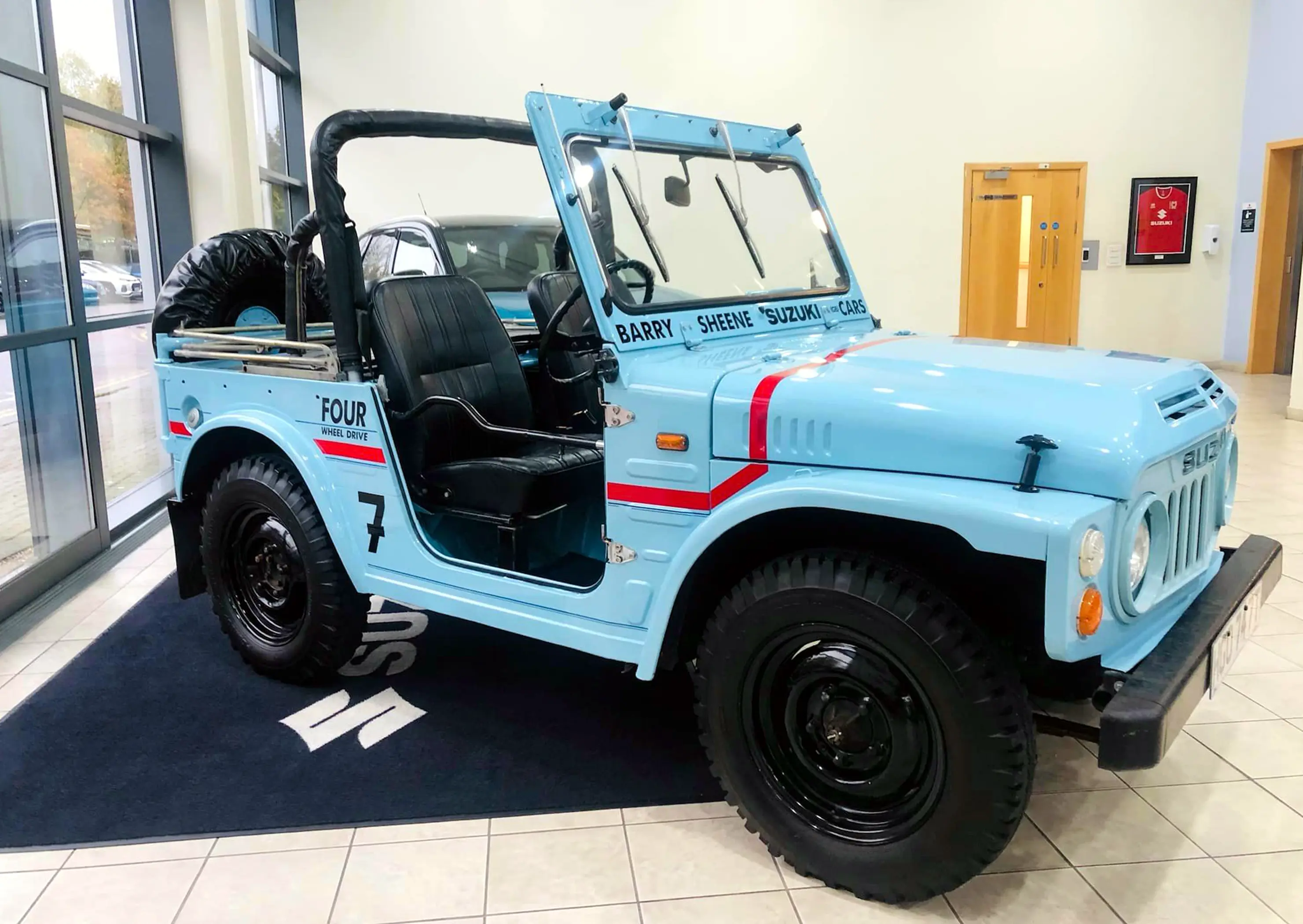 Blue car