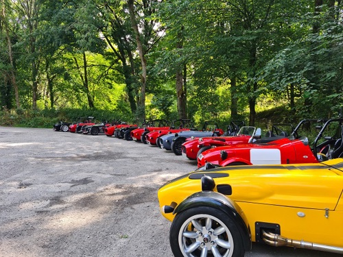Cars in a row