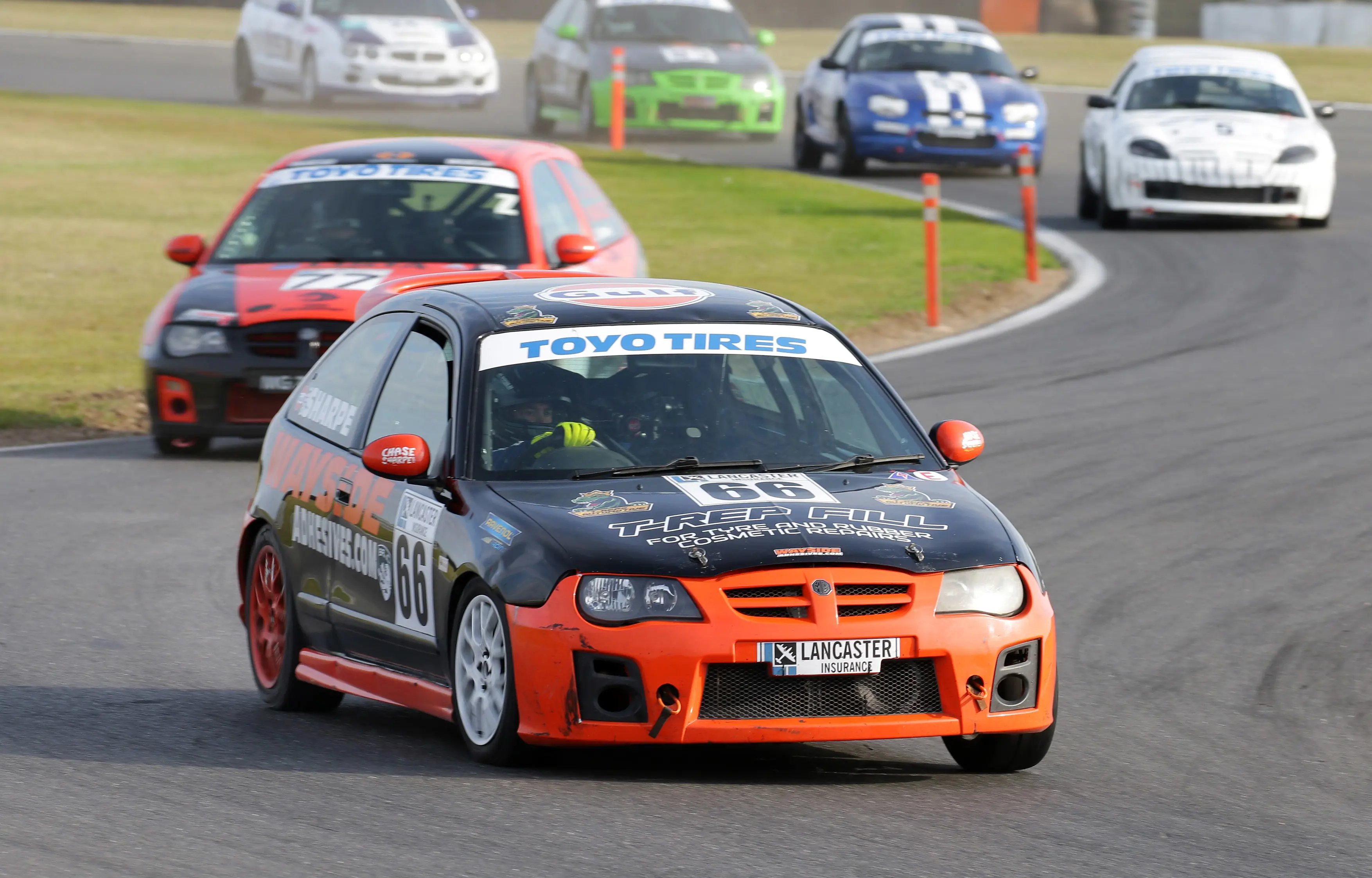 Orange Race Car
