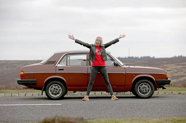 Woman and car